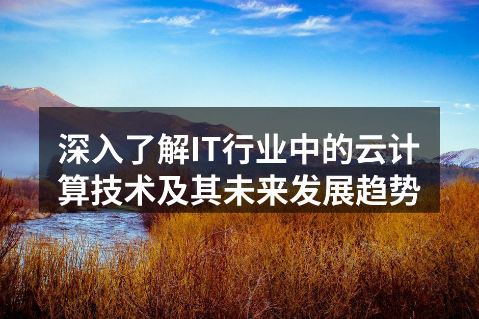 深入了解IT行业中的云计算技术及其未来发